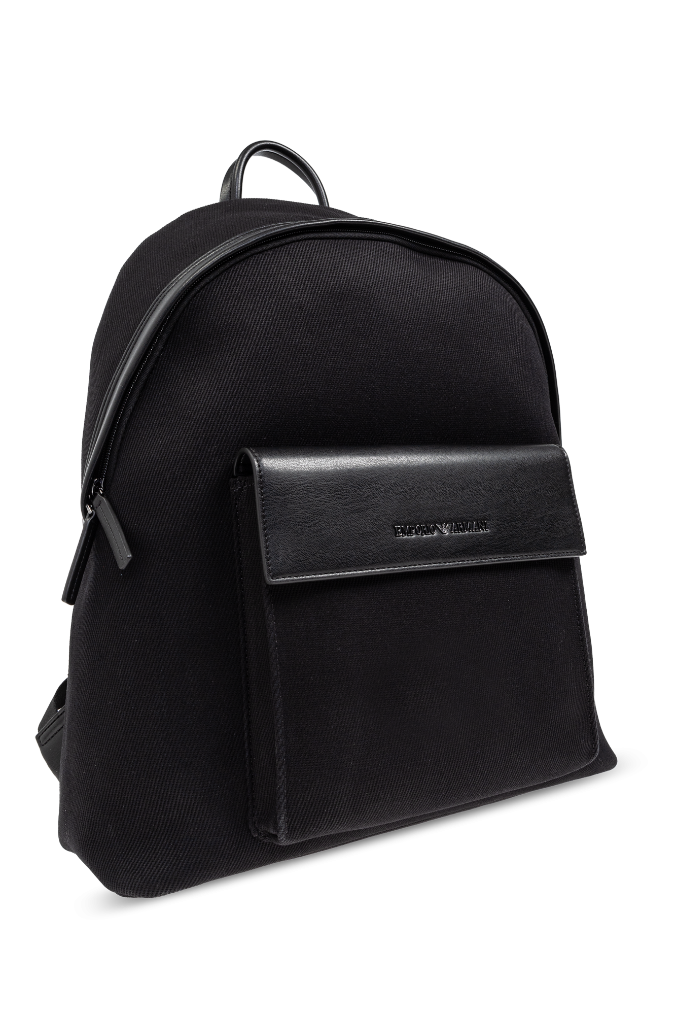 Emporio Armani Backpack with logo-shaped appliqué | Men's